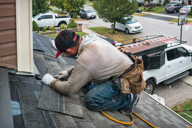 Professional Roof Installation technician working in Marinette, WI